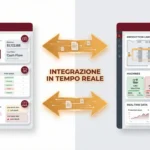 Dashboard integrazione ERP MES con flusso dati produzione magazzino tempo reale manufacturing