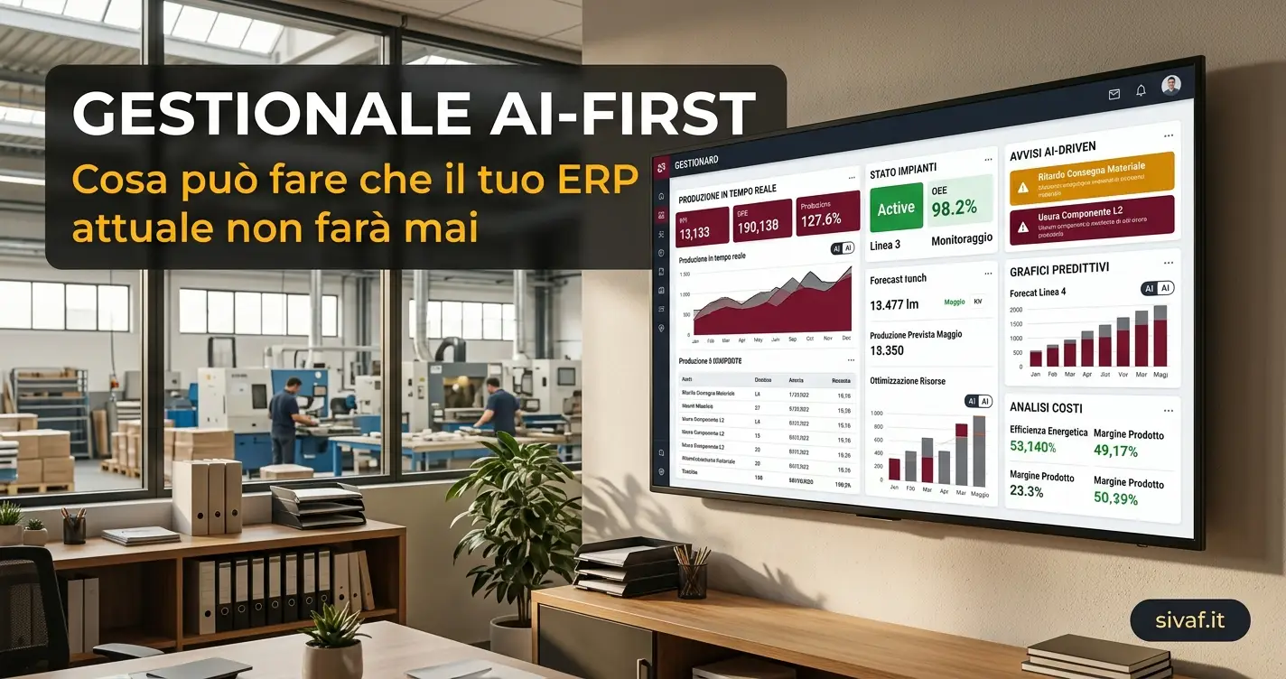 Gestionale AI-first per PMI manifatturiere italiane: dashboard intelligente siERP