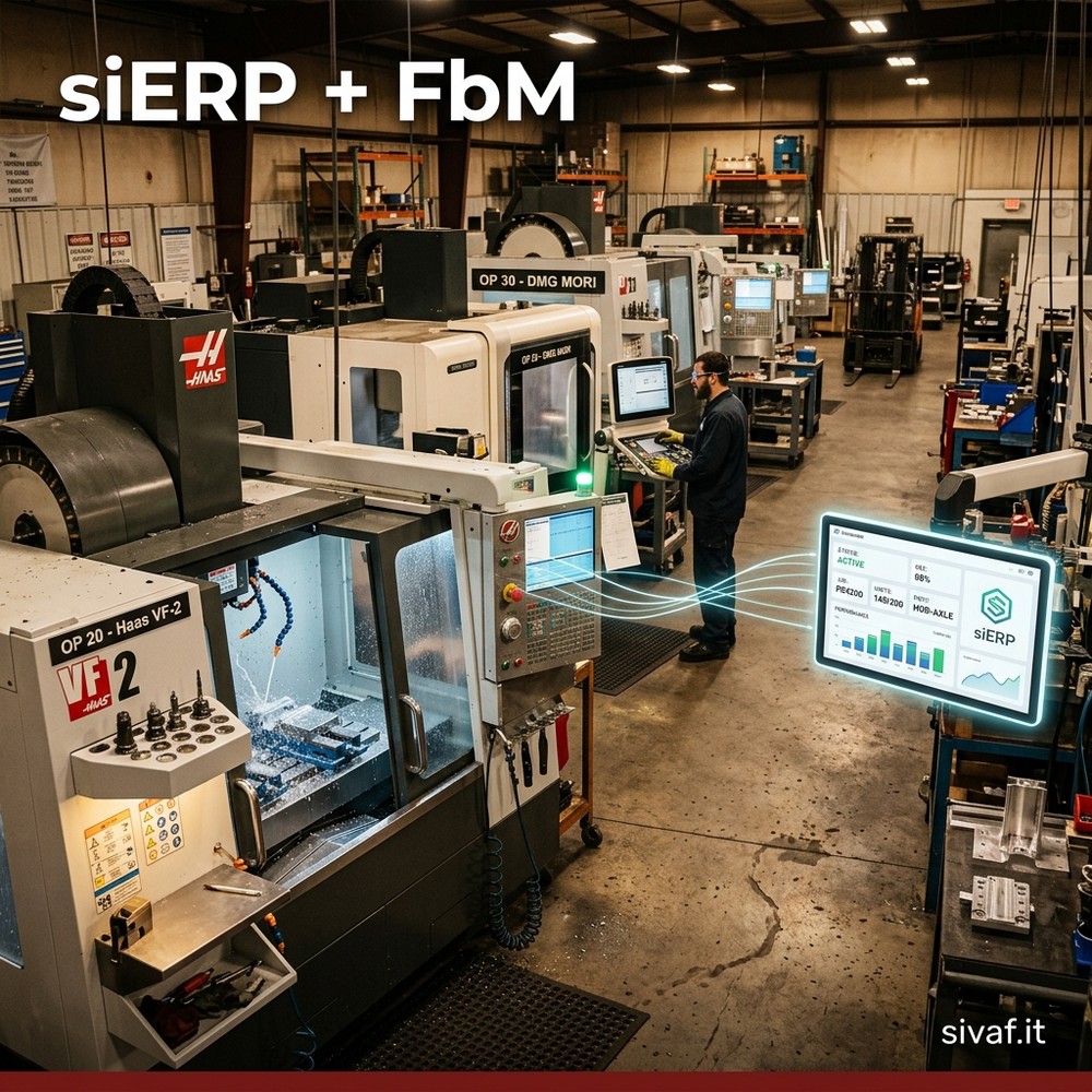 Integrazione ERP per PMI manifatturiere con le macchine via FbM in siERP