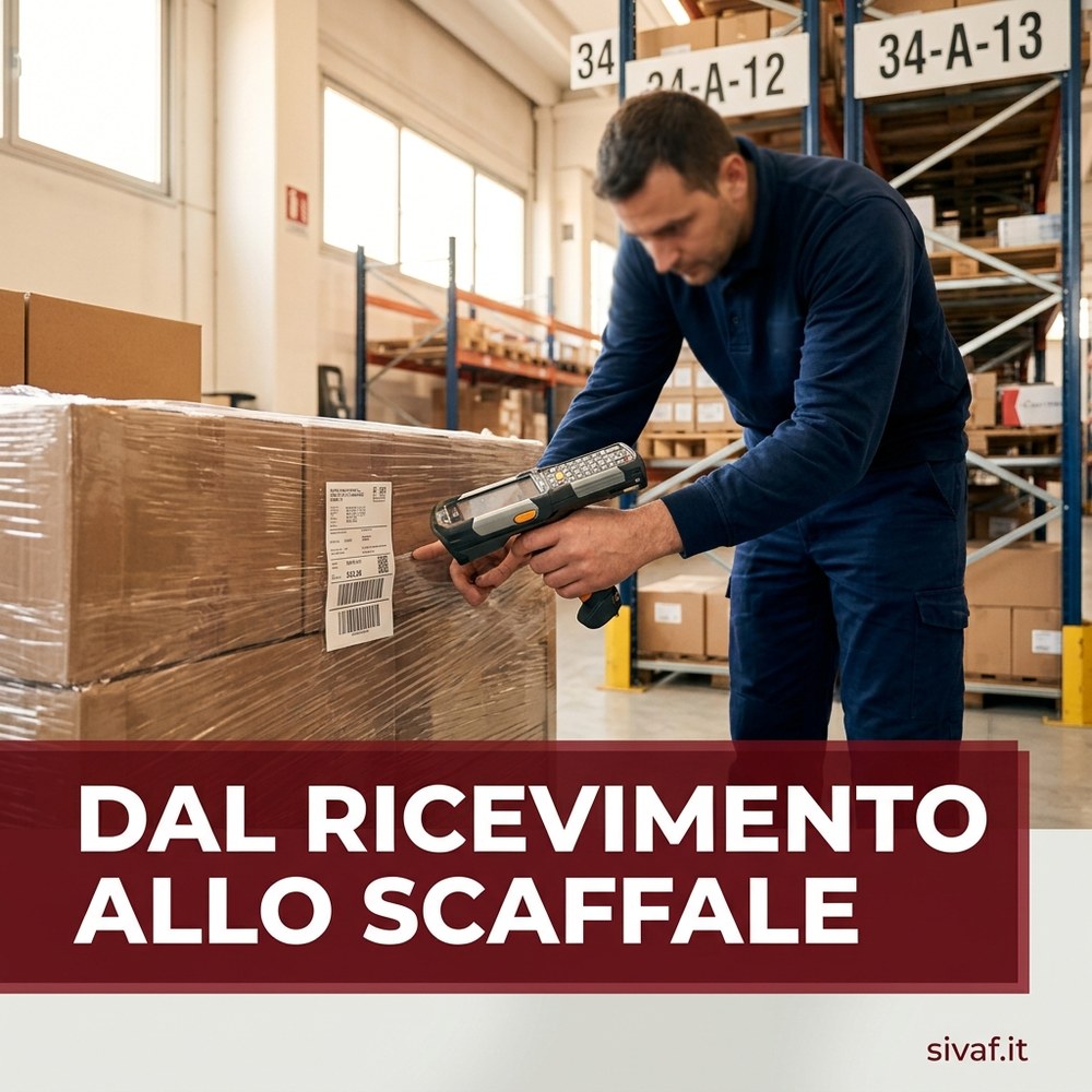 siWMS magazzino operativo con unità di carico e vani a coordinate